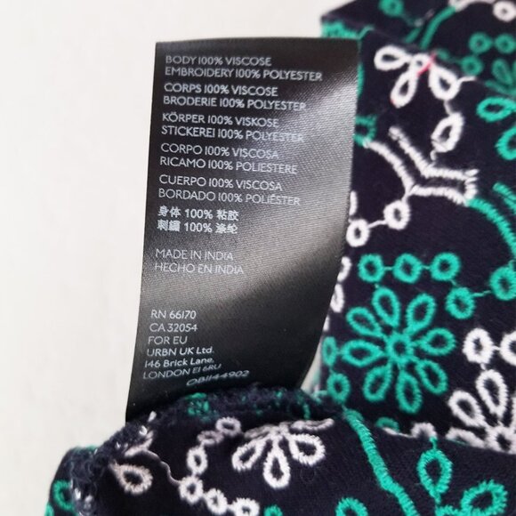 Anthropologie Maeve Cammie Embroidered Peplum Top XS V Neck Preppy Boho Classic - Picture 11 of 16